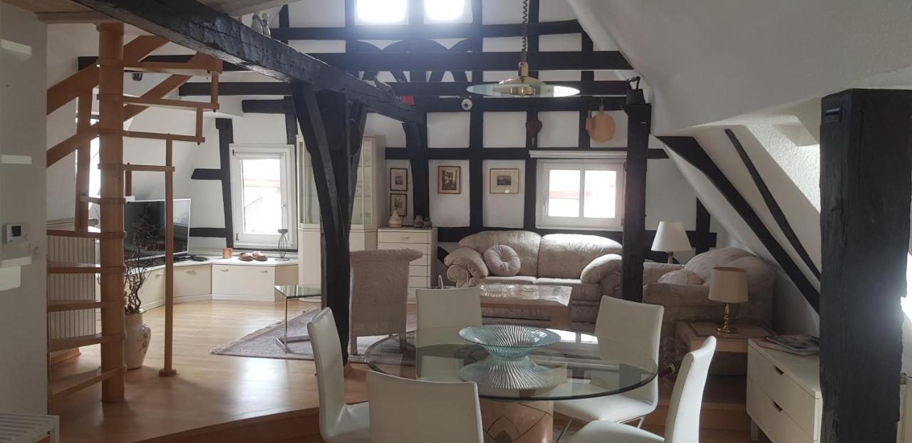 Penthouse Im Historischen Fachwerkhaus Mit Grosser Dachterrasse An Zentralster Lage บอพพาร์ด ภายนอก รูปภาพ
